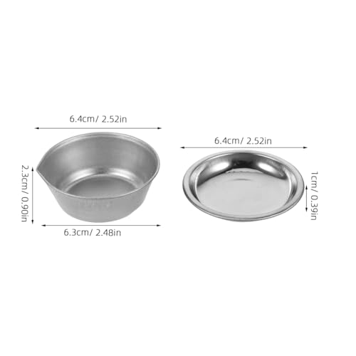 Lurrose 12pcs Stainless Steel Paint Mixing Palette