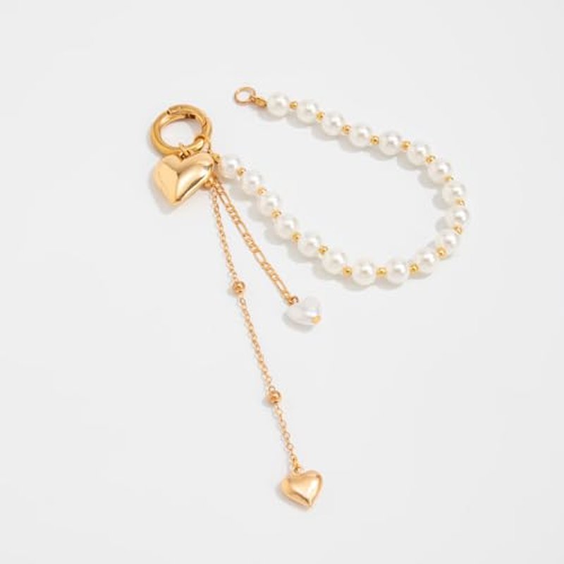 Silver Heart Bag Charm Keychain for Handbags & Backpacks