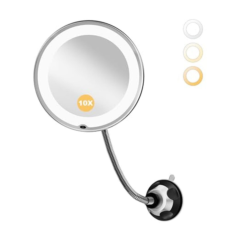 10x Magnifying Makeup Mirror with Lights & 3 Modes