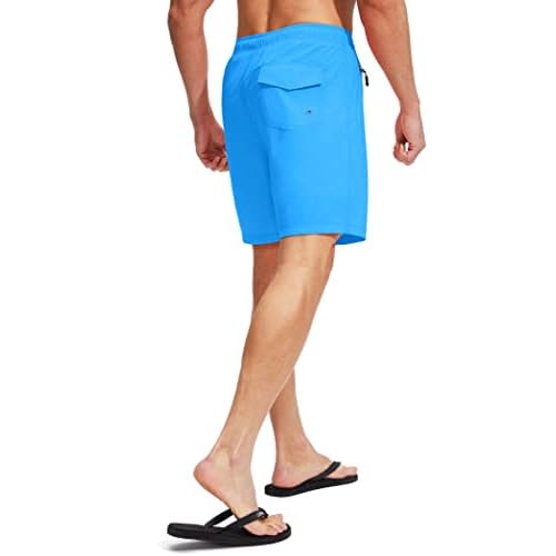 Viodia Men's Swim Trunks with Compression Liner Quick Dry Board Shorts Swimsuit Swimwear for Men with Zipper Pockets
