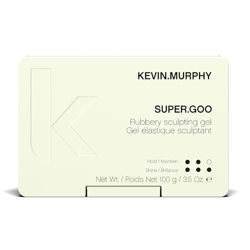 KEVIN.MURPHY SUPER.GOO - Sculpting Rubbery Gel - For All Hair Types - Curl Enhancer - Natural Finish & Firm Hold Hair Gel - Water Soluble - Paraben Free - 100 g / 3.5oz