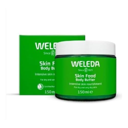 Weleda Skin Food Body Butter 5 Fluid Ounce, Sustainable Glass Jar, Plant Rich Hydrating Moisturizer with Shea and Cocoa Butter, Sweet Almond Oil and Pansy