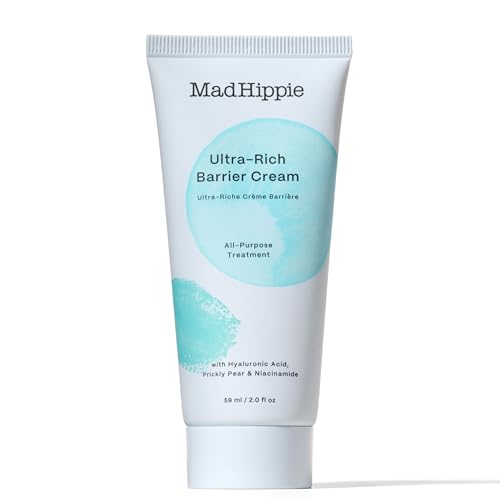 Mad Hippie Ultra-Rich Barrier Cream, Travel-Friendly ? Multi-Purpose Moisturizer with Hyaluronic Acid, Niacinamide & Vitamin C, Lotion for Extremely Dry Skin, Vegan & Cruelty-Free, 2 Oz