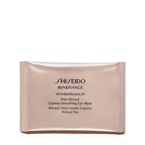 Shiseido Benefiance WrinkleResist24 - Pure Retinol Express Smoothing Eye Mask - 12 Sets of Two Eye Masks - Reduces Appearance of Wrinkles in 15 Minutes