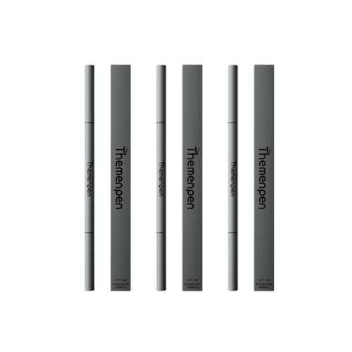 The Men Pen Complete Eyebrow + Hydrating Grooming Kit for Men | Scissors, Hydrating Caffeine Roller, Tweezers, Razors & 3 Eyebrow Filler Pens for Shaping | Trimming & Defining Brows - Black
