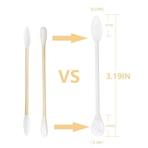 Cotton Swabs 375pc with Flat & Pointed Tips for Makeup