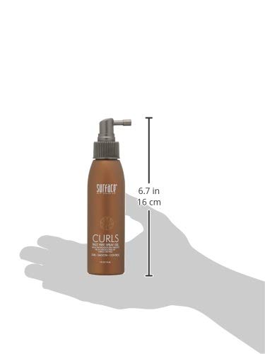 SURFACE Hair Curl Frizz Free Spray Gel, Lightweight Control With Cocoa Butter And Babassu Oil, For Curly Or Straight Hair 4 Fl. Oz.