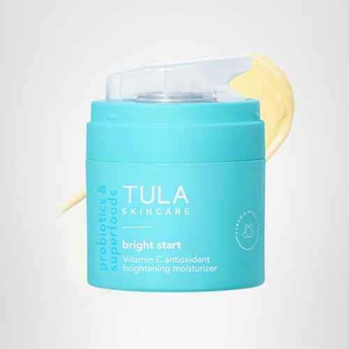 TULA Skin Care Bright Start Vitamin C Antioxidant Brightening Moisturizer - Lightweight Gel Cream, Brightens, Hydrates & provides Antioxidant Protection, 1.7 oz.