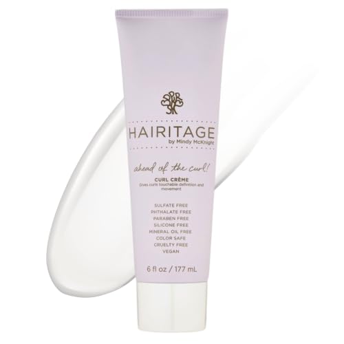 Hairitage Hydrating Jojoba Oil Curl Cream 6 Fl Oz - Anti Frizz Leave-In for Curly, Coily, Wavy Hair
