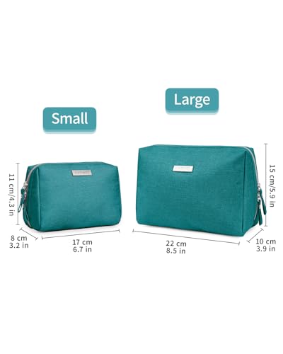 Narwey Small Makeup Bag with Compartments - Teal