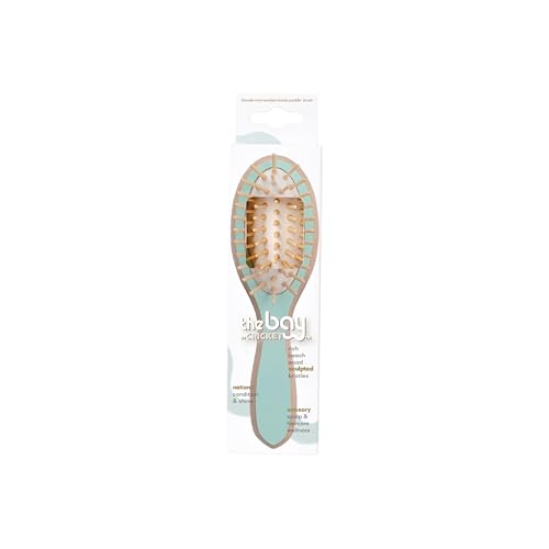 The Bay by Cricket¢â Blondie Wooden Mini Paddle Hair Brush Painted Ladies Series with Wood Bristles for Enhanced Smooth and Shiny Hair Results