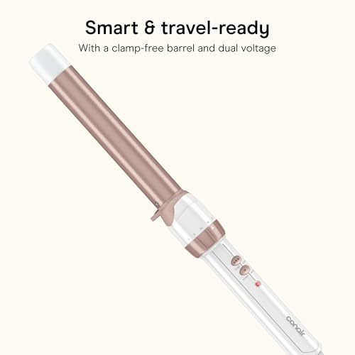 Conair 1" Clamp-Free Curling Iron, Double-Ceramic, 400°F