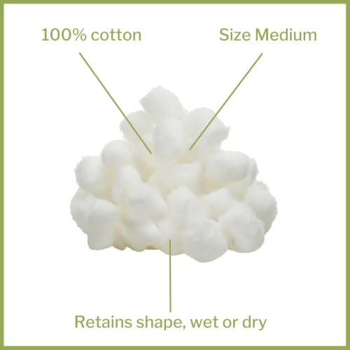 McKesson Cotton Balls Bulk Medium 2000 Count for Face, Makeup & Cleaning