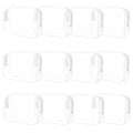 12 Pieces Clear Cosmetic Bag, PVC Waterproof Makeup Bags with Zipper, TSA Approved Toiletry Bag for Travel, Transparent Pouches Organizer Storage for Men and Women (White, Small)