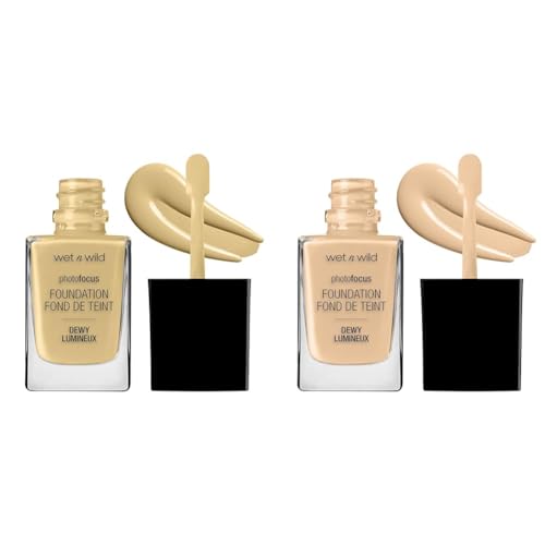 wet n wild Photo Focus Dewy Foundation Bundle Golden & Soft Beige