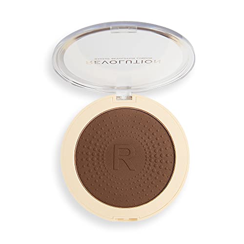 Revolution, Mega Bronzer Powder, Matte Finish, Buildable for All-Over Glow, Suitable for Light to Deep Skin Tones, Vegan & Cruelty-Free, Dark, 0.52 oz
