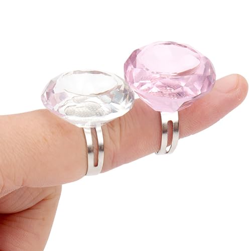 Crystal Eyelash Glue Ring Holder - 2 Pack