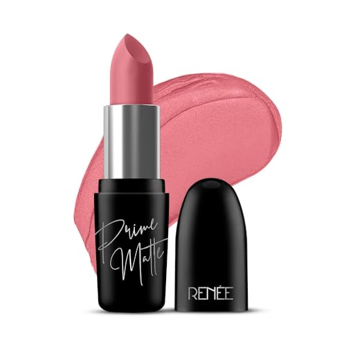 RENEE Prime Matte Lipstick - Hazelnut Nude, Lightweight & Long-Lasting Formula, Creamy Matte Finish, One Swipe Application, Non-Drying, Vitamin E Infused, 4.5Gm