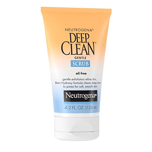 Neutrogena Deep Clean Gentle Daily Facial Scrub, Oil-Free Cleanser, 4.2 Fl Oz (Pack of 2)