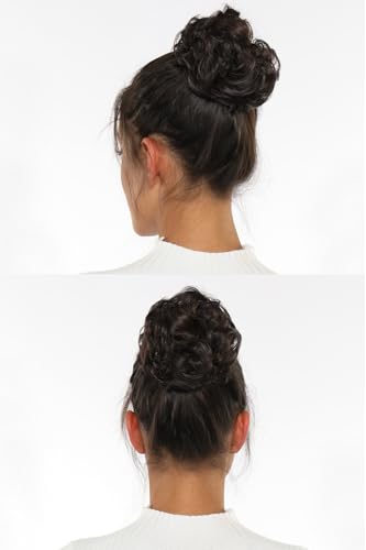 Rose bud Messy Bun Hair Pieces For Women Hair Bun Extension Updo Curly Messy Bun Scrunchie