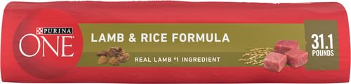 Purina ONE Natural Dry Dog Food, Lamb & Rice Formula - 31.1 lb