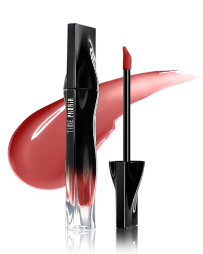 TIMEPHORIA Stellar Dust Lip Stain 11 Futura - Transfer-Proof Lip Gloss, Vibrant Rose Brown, Hydrating & Long-Lasting