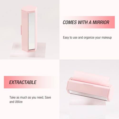 Oil Blotting Sheets for Face - Boobeen Facial Paper with Mirror