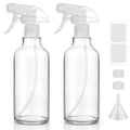 Glass Spray Bottles 16.9oz - Adjustable Mist/Stream, 2-Pack