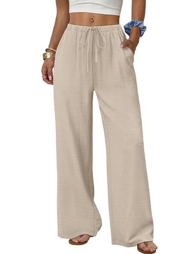 Sampeel Women's Wide Leg Palazzo Pants with Pockets