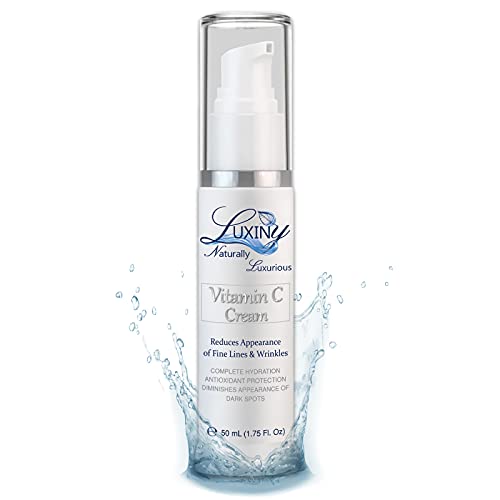 Luxiny Vitamin C Moisturizer for Face & Neck, Wrinkle Defense Face Cream for Women Age Fighting Lotion, Jojoba Oil, Day/Night Cream Moisturizer, Reducing Hyperpigmentation plus Antioxidant Protection