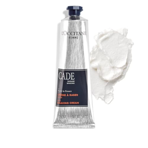L'OCCITANE Cade Shaving Cream: Rich, Creamy Foam, Smooth Shave, With Shea Butter, Reduce Feelings of Tightness & Irritation, Made in France
