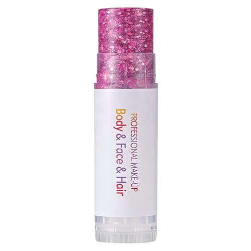 Pink Glitter Stick for Face Body Hair - Waterproof Shimmer
