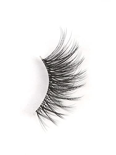 Half Lashes Cat Eye 3D Fluffy Wispy Clear Band - 7 Pairs