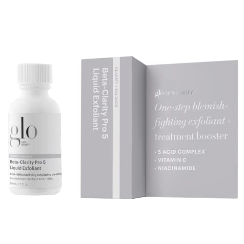 Glo Skin Beauty Beta-Clarity Pro 5 Liquid Exfoliant, Travel Size - AHA + BHA Clarifying and Balancing Chemical Exfoliant Treatment