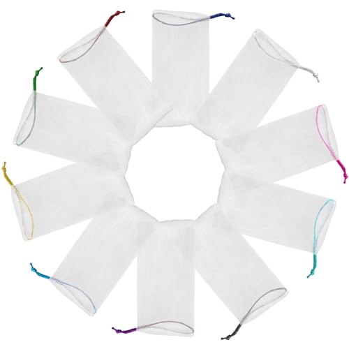 10 Pcs Mesh Soap Pouches - Exfoliating Double Layer Soap Saver Bags