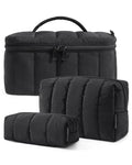 BAGSMART 3-Piece Makeup Bag Set with Cosmetic Organizers