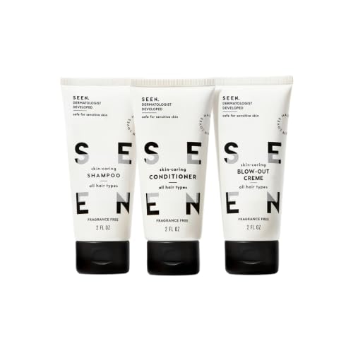 SEEN Travel Trio Shampoo, Conditioner & Blow-Out Cream Set