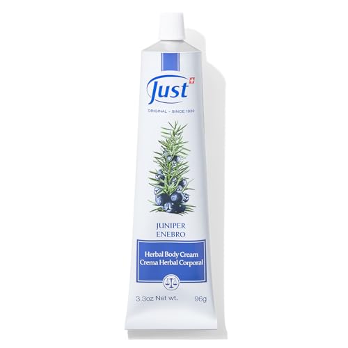 Juniper Massage Cream, 96g. Soothes Muscle & Joint Pain. Pre-Workout & Post-Work Out Body Cream. Herbal Body Cream for Elderly People by Swiss Just.