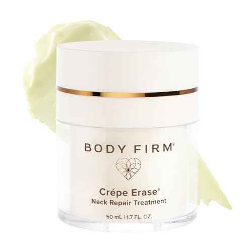 BODY FIRM Crepe Erase Neck Repair Treatment, Anti Aging Retinol Cream with Peptides, Shea Butter, Vitamin E, Squalane Oil, Wrinkle Cream for Crepey Skin Care and Firming Elasticity, 1.7 FL Oz