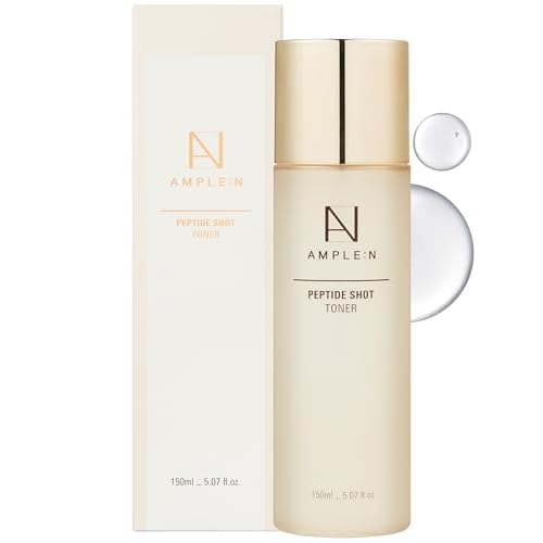 Peptide Shot Toner - Korean Facial Toner with 6 Peptides & Colloidal Gold Extract for Anti-Aging, Moisturizing, Firming, Strengthening Skin and Elasticity - Hydrating Serum Formula, 5.07 fl.oz