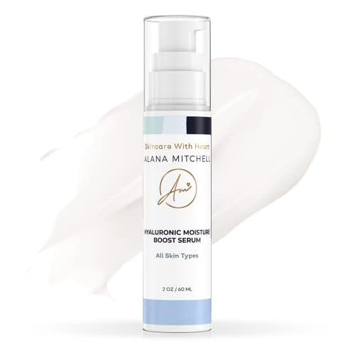 Alana Mitchell Hyaluronic Acid Serum for Face - Moisture Boost Anti Aging Serum - Face Serum to Fight Wrinkles & Fine Lines - Hydrating Serum Face Moisturizer for Sensitive, Dry & Combo Skin (2 oz)