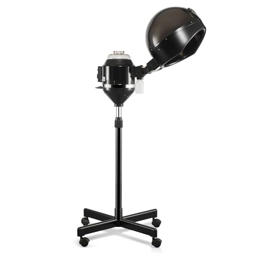 Artist Hand Hair Steamer with Timer, Height-Adjustable Hood