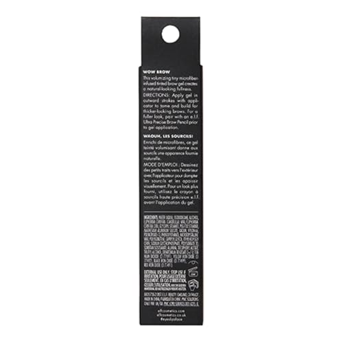 e.l.f., Wow Brow Gel, Volumizing, Buildable, Wax-Gel Hybrid, Creates Full, Voluminous-Looking Brows, Locks Brow Hairs In Place, Neutral Brown, Fiber-Infused, 0.12 Oz