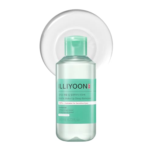 Illiyoon Gentle Deep Eye Makeup Remover | for Waterproof Mascara, Lipstick, Eyeliner, Non-Greasy 2-Phase Oil & Water Formula, Ophthalmologist Tested, Vegan, Korean Skin Care, 4.73 fl.oz.