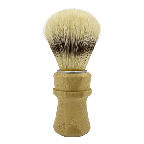 Hand Crafted Pure Boar Bristle Shaving Brush for Wet Shave, Comfortable Bamboo Handle, Shaving Brushes for Men,Soft Bristle, Best Gift for Bearded Man