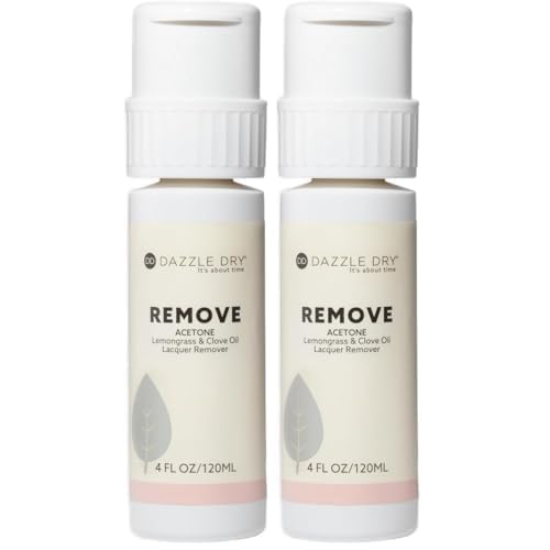 Dazzle Dry Remove Acetone, Lemongrass + Clove Oil Lacquer Remover, 4 oz (120 mL), Menda Pump (Pack of 2)