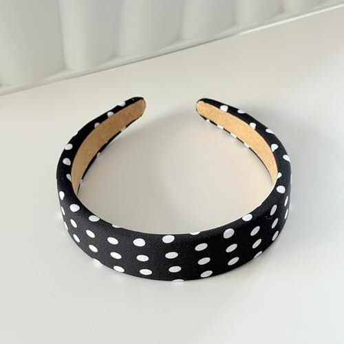 Polka Dot Padded Headband Set for Women - Non-Slip Hair Accessories