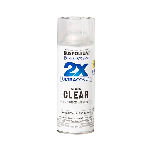 Rust-Oleum Painter's Touch 2X Ultra Cover Spray Paint Gloss Clear 12oz - Indoor/Outdoor Finish
