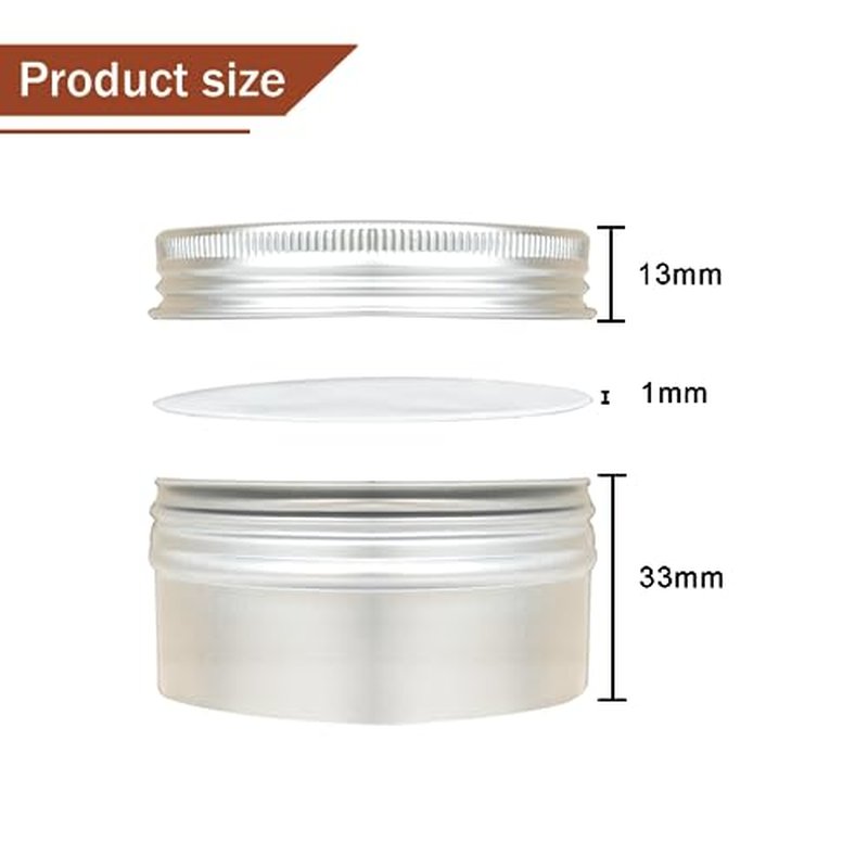 20 Pack 3 oz Aluminum Tin Cans with Screw Lids for Salves