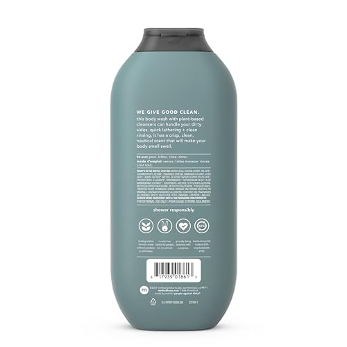 Method Men Body Wash, Sea + Surf, Paraben and Phthalate Free, 18 fl oz (Pack of 2)